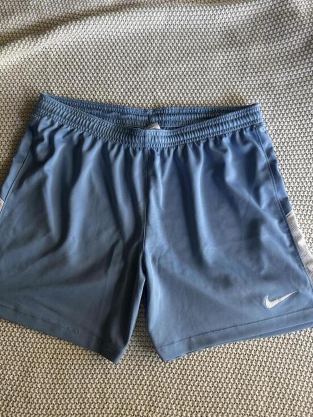 Nike Women's Blue and White Dri Fit Shorts Medium
